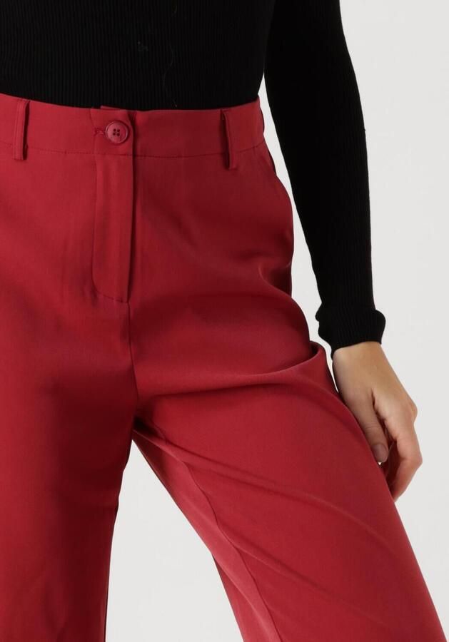 Ydence high waist wide leg pantalon Solange donkerrood