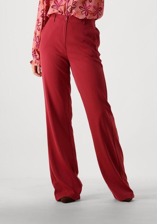 Ydence high waist wide leg pantalon Solange Tall donkerrood - Foto 3