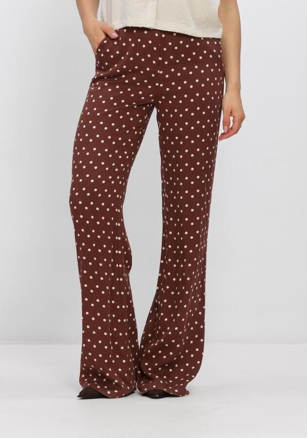 YDENCE Dames Broeken Pants Stacey Tall Bruin