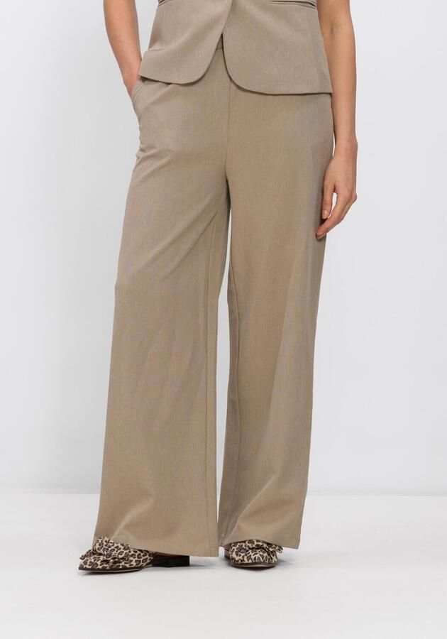 Ydence straight high waist casual broek beige