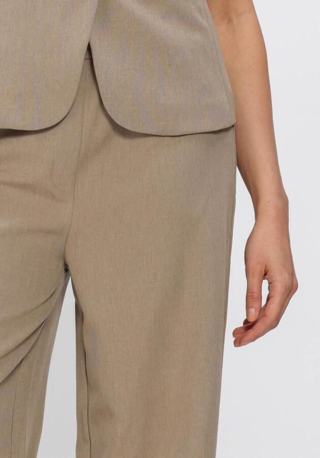 Ydence straight high waist casual broek beige - Foto 3