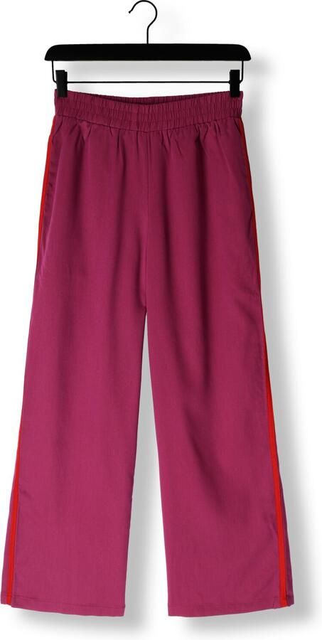 Ydence wide leg regular waist casual broek paars - Foto 3