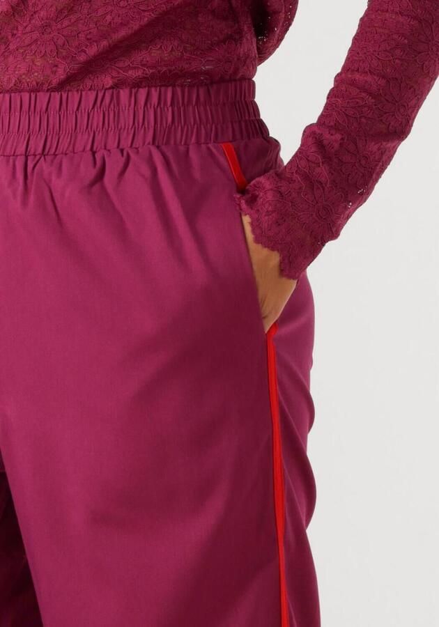 Ydence wide leg regular waist casual broek paars - Foto 2