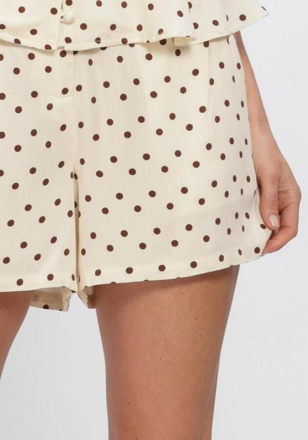 Ydence regular high waist casual short met stippen ecru - Foto 4