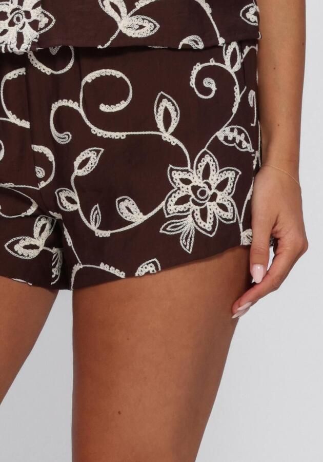 YDENCE Dames Broeken Short Zoey Bruin - Foto 4