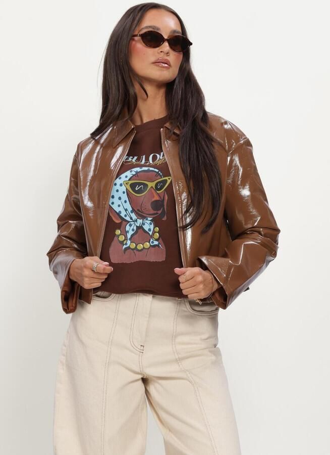 YDENCE Dames Jassen Jacket Faye Bruin
