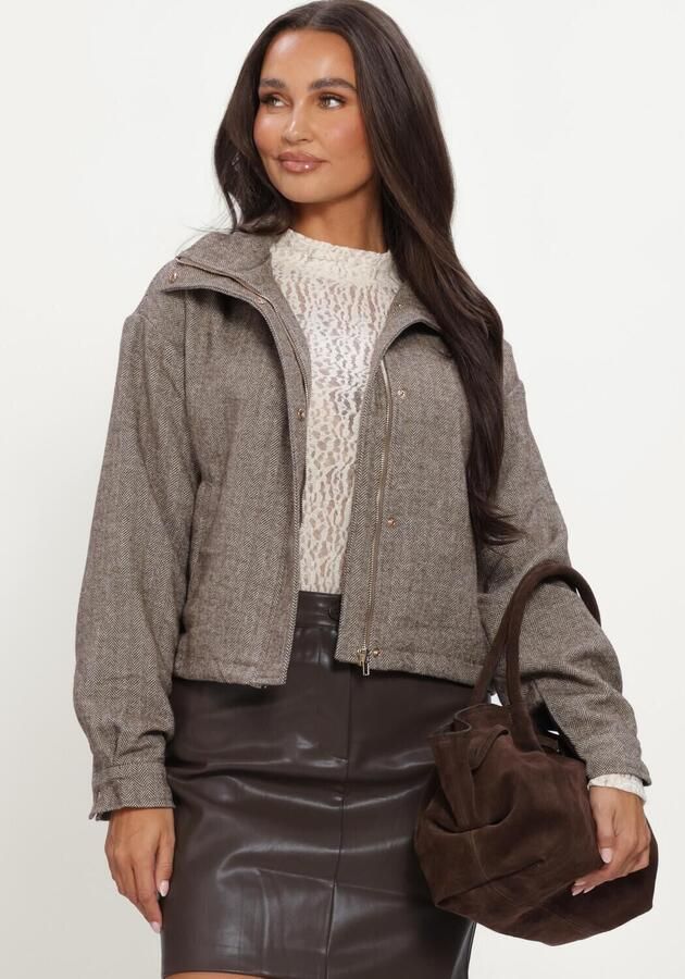 YDENCE Dames Jassen Jacket Gemma Bruin - Foto 4