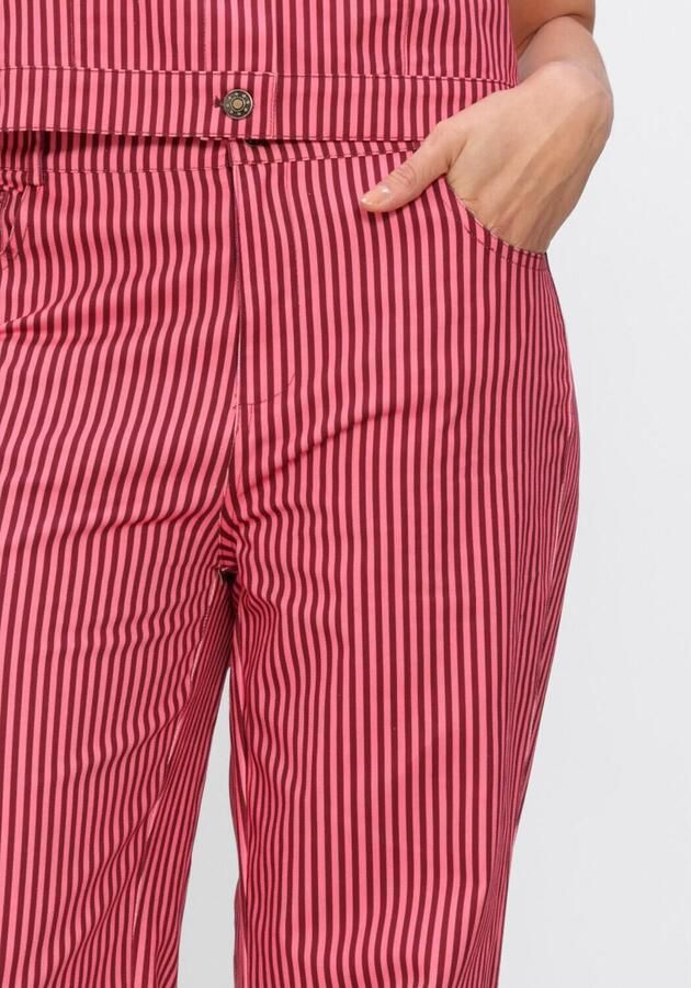 Ydence denim regular waist gestreepte broek roze - Foto 3