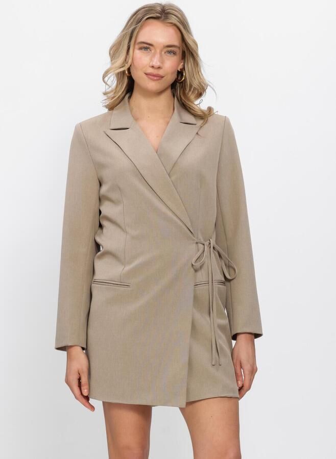 YDENCE Dames Jurken Dress April Beige