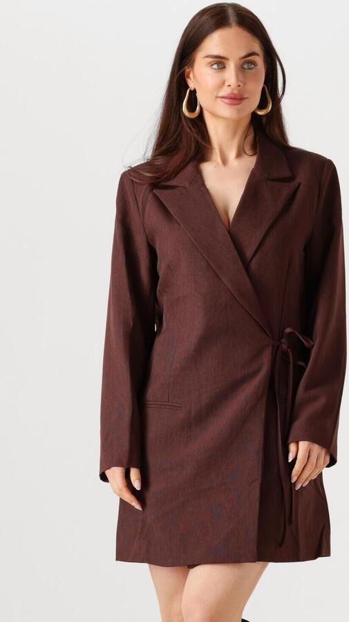 YDENCE Dames Jurken Dress April Bruin - Foto 4