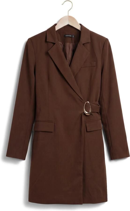 YDENCE Dames Jurken Dress Carmel Bruin - Foto 4