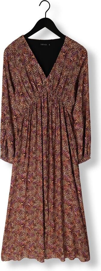 Ydence Elegante Bruine Luipaardprint Maxi Jurk Brown Dames - Foto 3