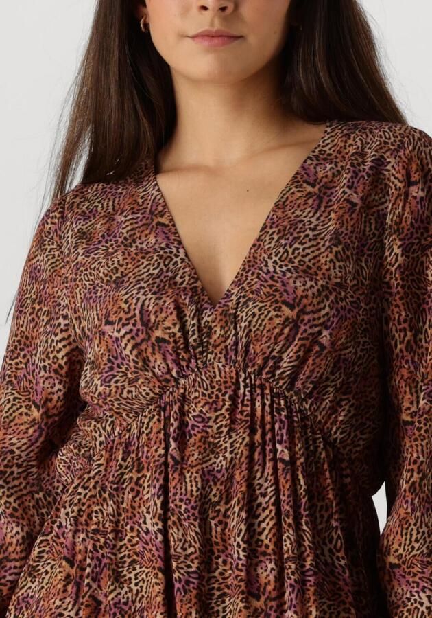 Ydence Elegante Bruine Luipaardprint Maxi Jurk Brown Dames - Foto 2