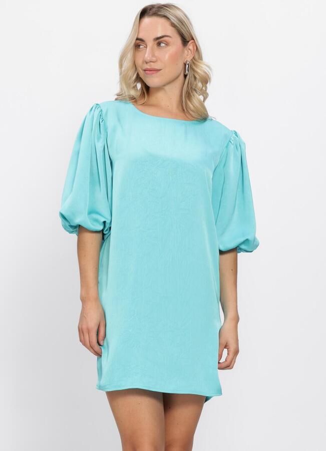YDENCE Dames Jurken Dress Nienke Lichtblauw
