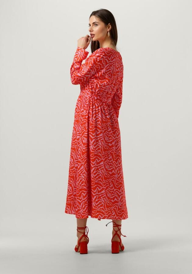 Ydence Rhode Rode Midi Jurk Dames Red Dames