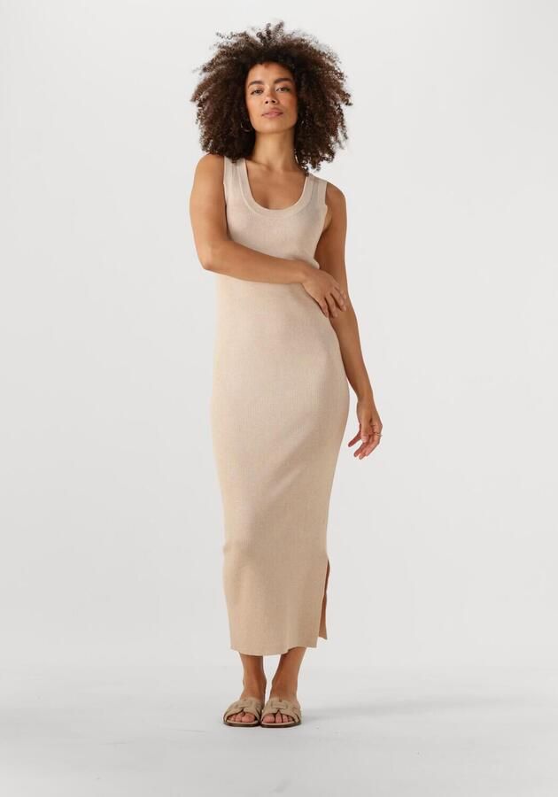 YDENCE Dames Jurken Knitted Dress Ariel Beige - Foto 4