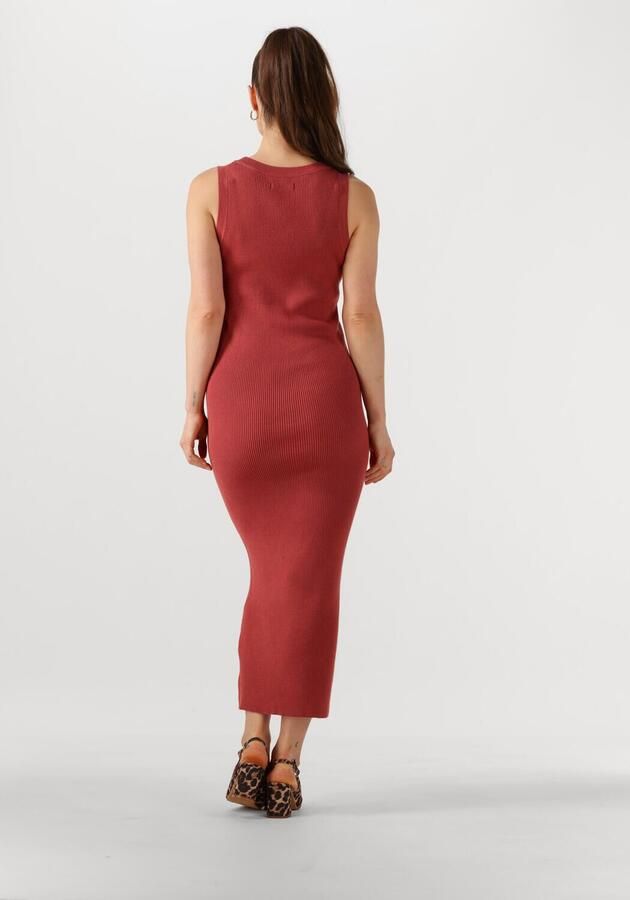 YDENCE Dames Jurken Knitted Dress Ariel Rood