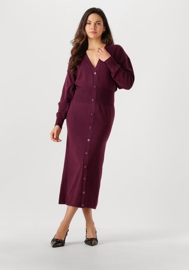 YDENCE Dames Jurken Knitted Dress Claudia Bordeaux