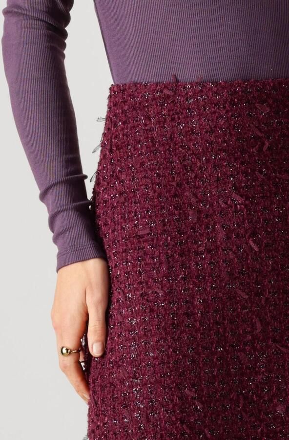 YDENCE Dames Rokken Skirt Femke Bordeaux - Foto 3