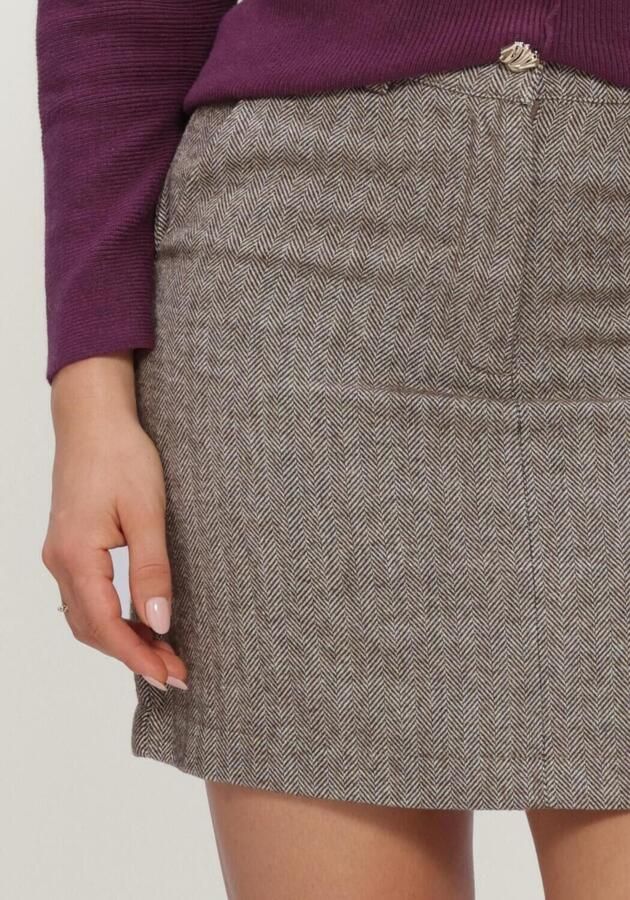 YDENCE Dames Rokken Skirt Remy Taupe - Foto 4