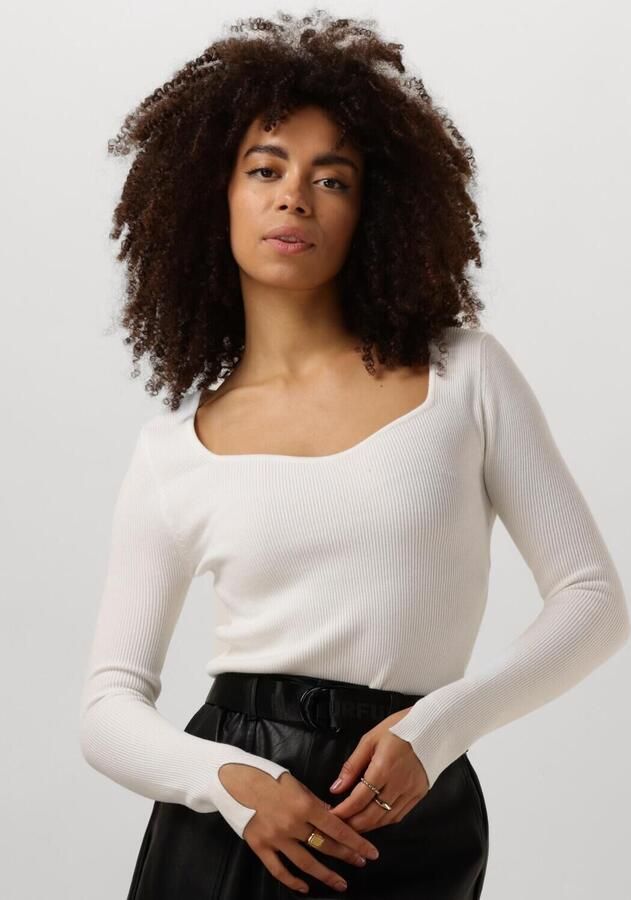 YDENCE Dames Tops & T-shirts Knitted Top Chiara Beige - Foto 4