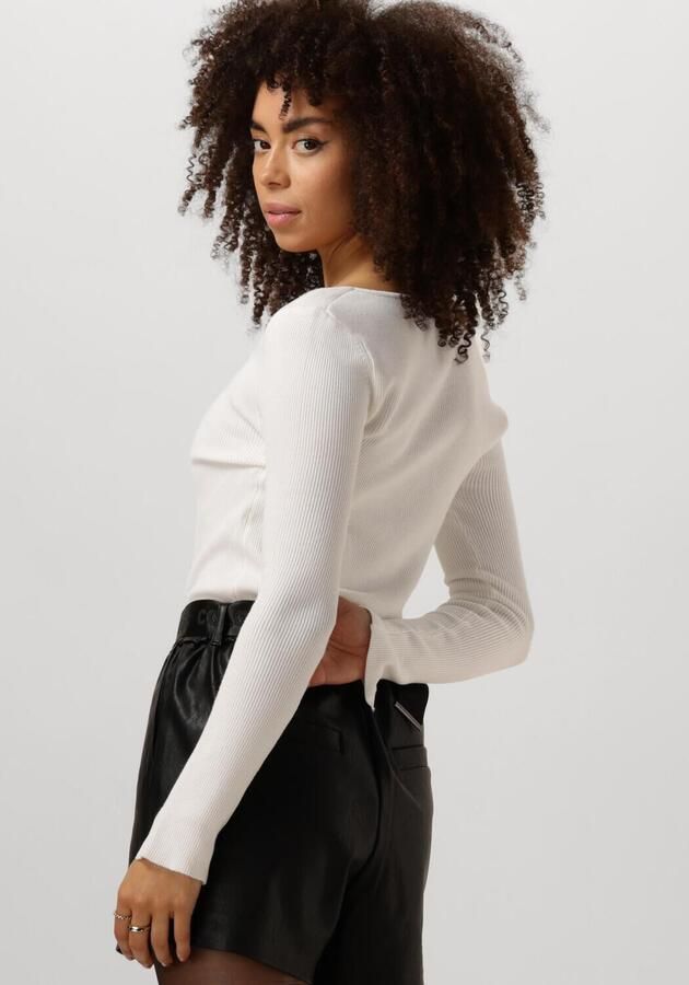 YDENCE Dames Tops & T-shirts Knitted Top Chiara Beige