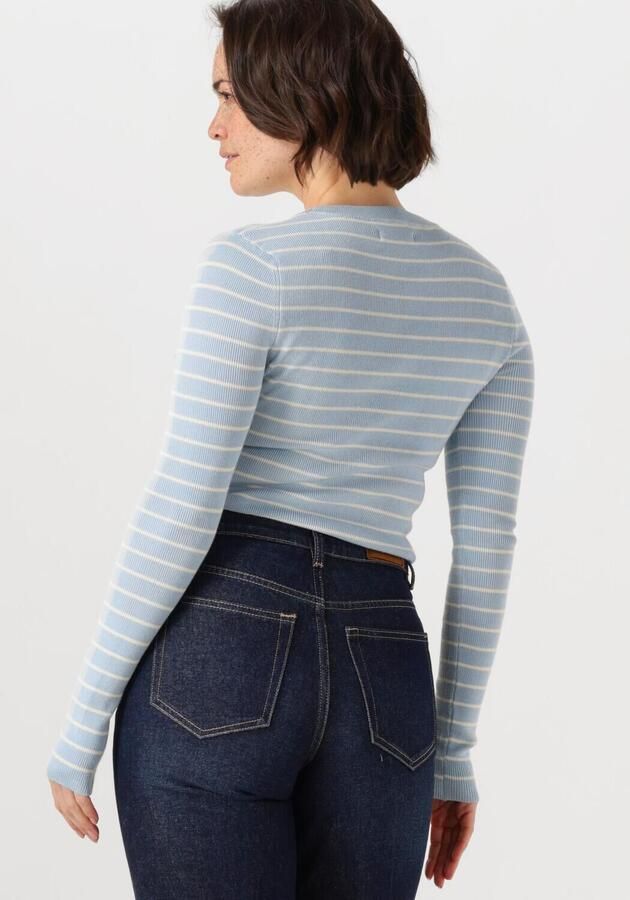 YDENCE Dames Tops & T-shirts Knitted Top Devina Lichtblauw