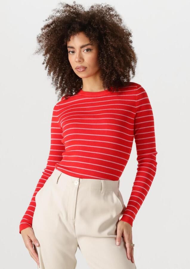 YDENCE Dames Tops & T-shirts Knitted Top Devina Rood - Foto 4