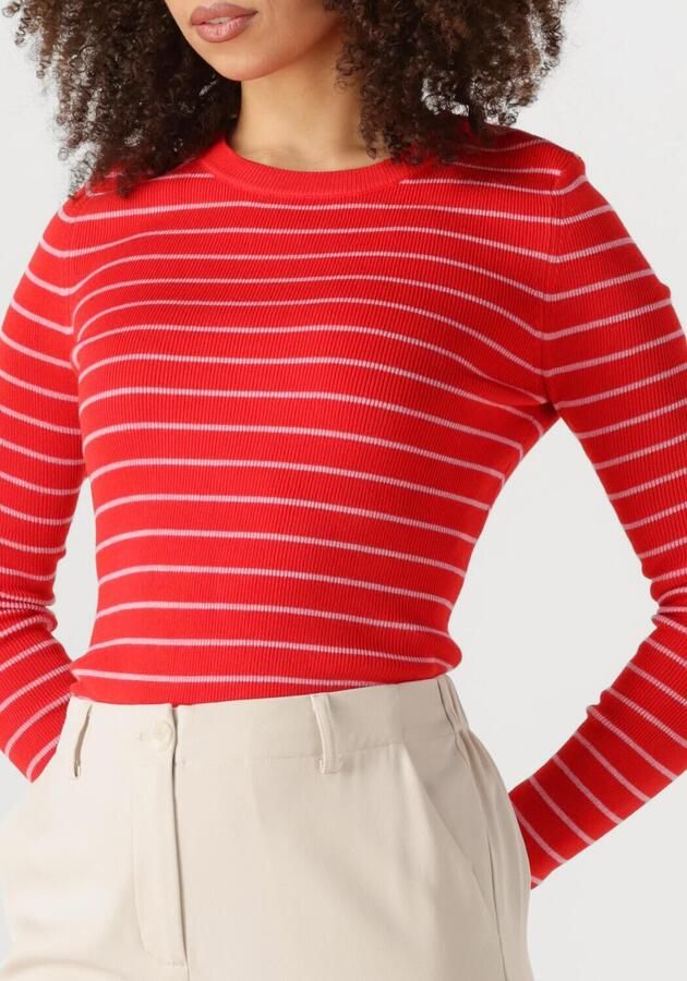YDENCE Dames Tops & T-shirts Knitted Top Devina Rood - Foto 2