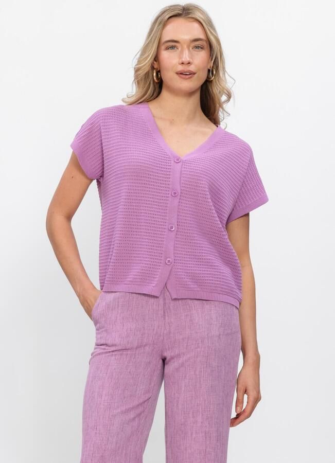 YDENCE Dames Tops & T-shirts Knitted Top Elin Lila