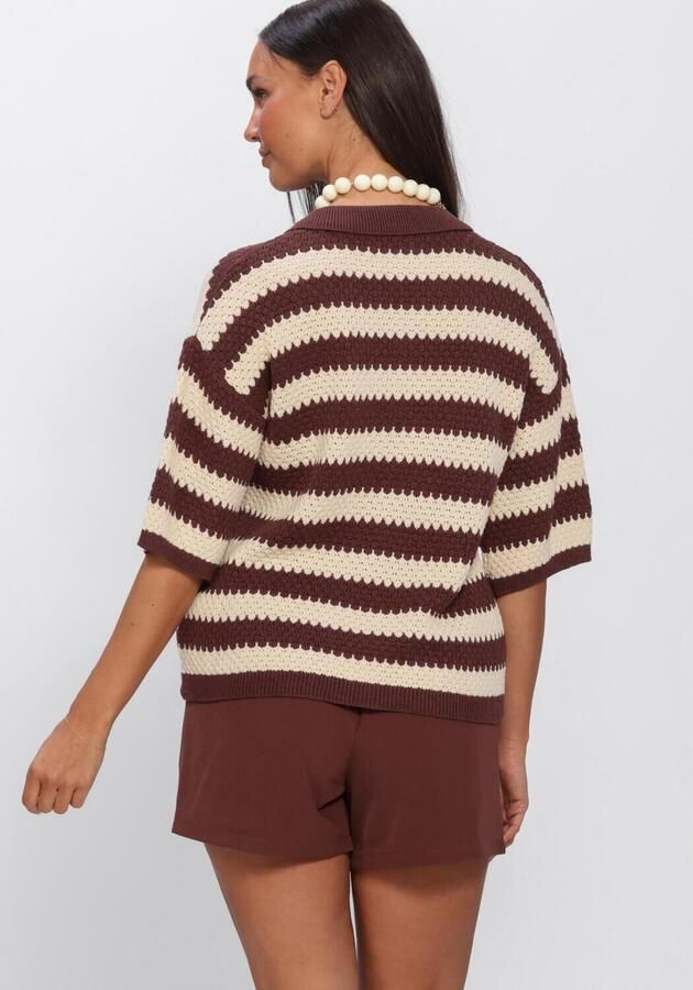 YDENCE Dames Tops & T-shirts Knitted Top Janouk Bruin - Foto 3