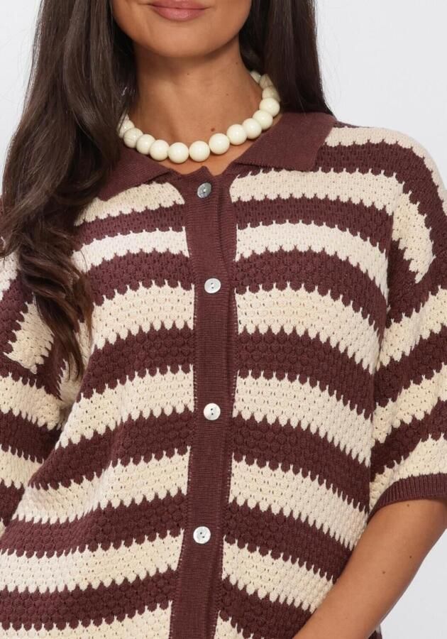 YDENCE Dames Tops & T-shirts Knitted Top Janouk Bruin - Foto 4