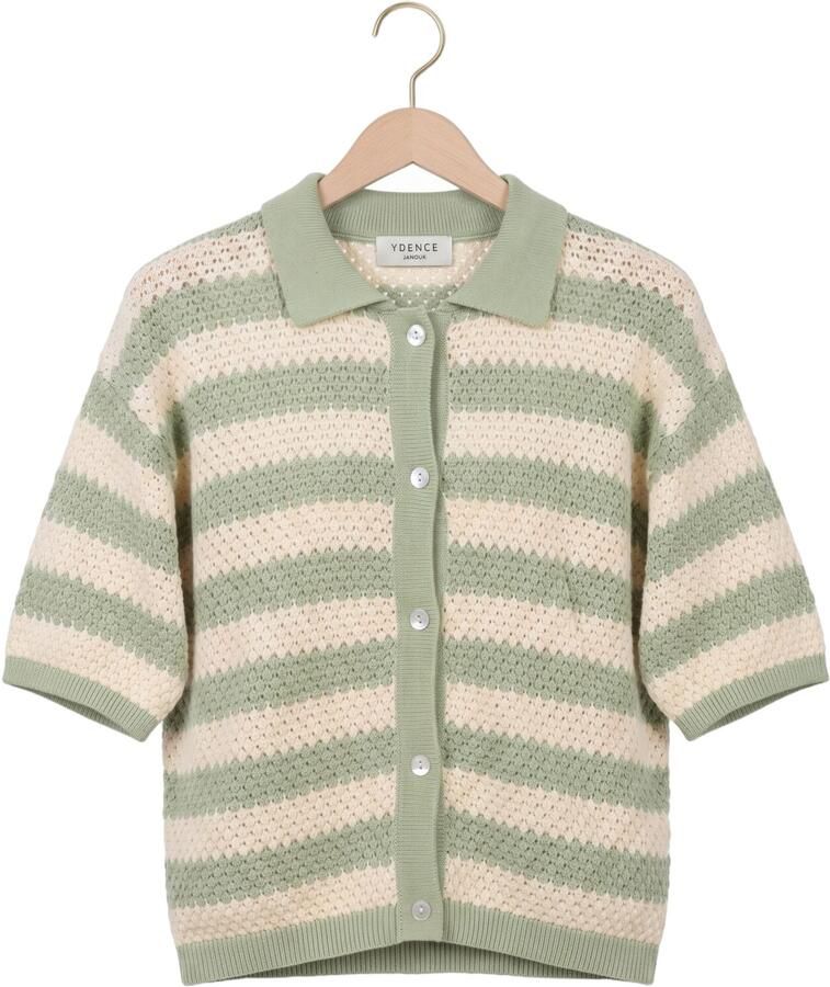 YDENCE Dames Tops & T-shirts Knitted Top Janouk Groen - Foto 2