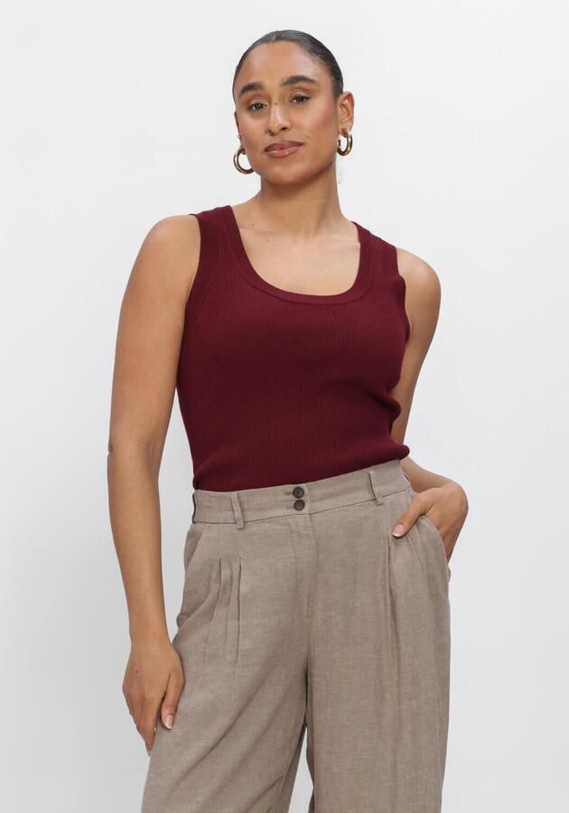 YDENCE Dames Tops & T-shirts Knitted Top Keely Bordeaux
