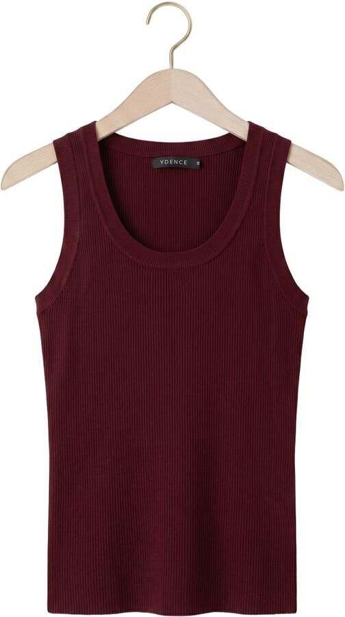 YDENCE Dames Tops & T-shirts Knitted Top Keely Bordeaux - Foto 4