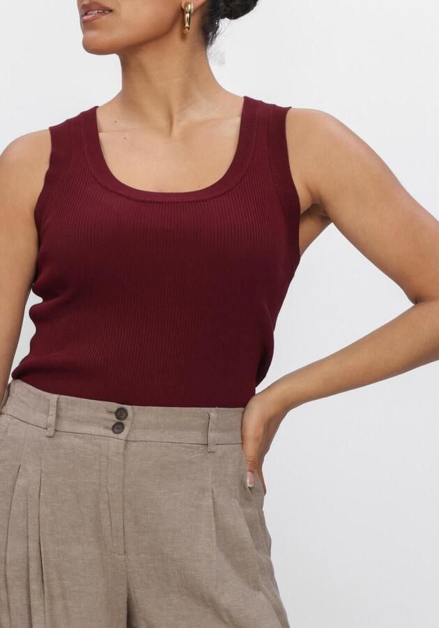 YDENCE Dames Tops & T-shirts Knitted Top Keely Bordeaux - Foto 3