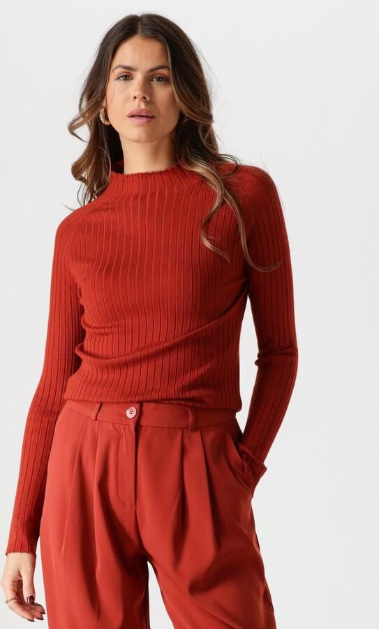 YDENCE Dames Tops & T-shirts Knitted Top Kit Rood - Foto 4