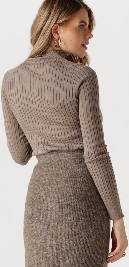 YDENCE Dames Tops & T-shirts Knitted Top Kit Taupe - Foto 3