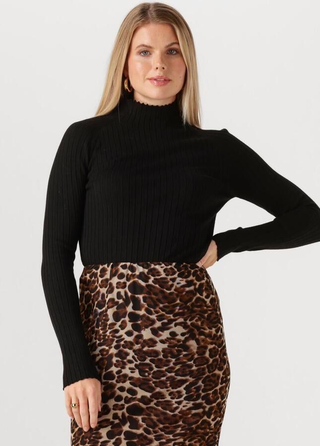 YDENCE Dames Tops & T-shirts Knitted Top Kit Zwart - Foto 4