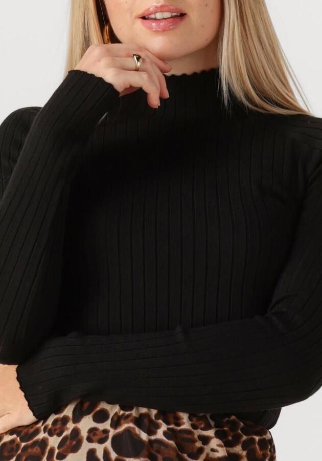 YDENCE Dames Tops & T-shirts Knitted Top Kit Zwart