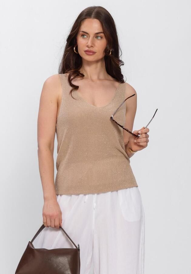 YDENCE Dames Tops & T-shirts Knitted Top Lux Beige