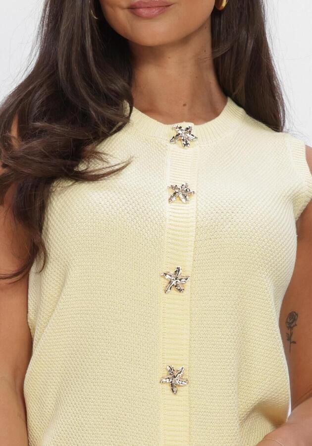 YDENCE Dames Tops & T-shirts Knitted Top Mona Geel - Foto 3