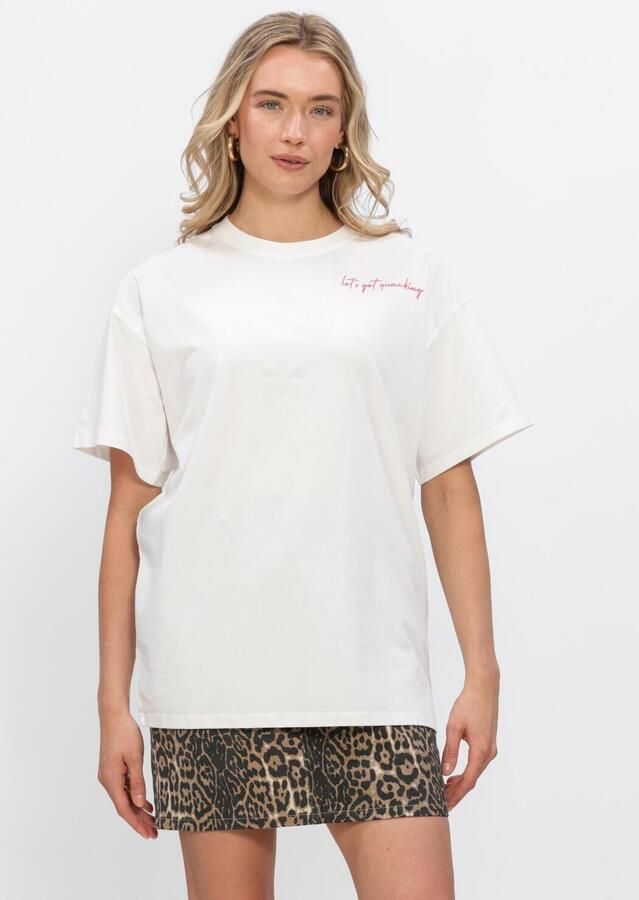 YDENCE Dames Tops & T-shirts T-shirt Ducks Wit