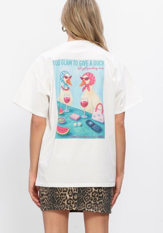 YDENCE Dames Tops & T-shirts T-shirt Ducks Wit - Foto 3