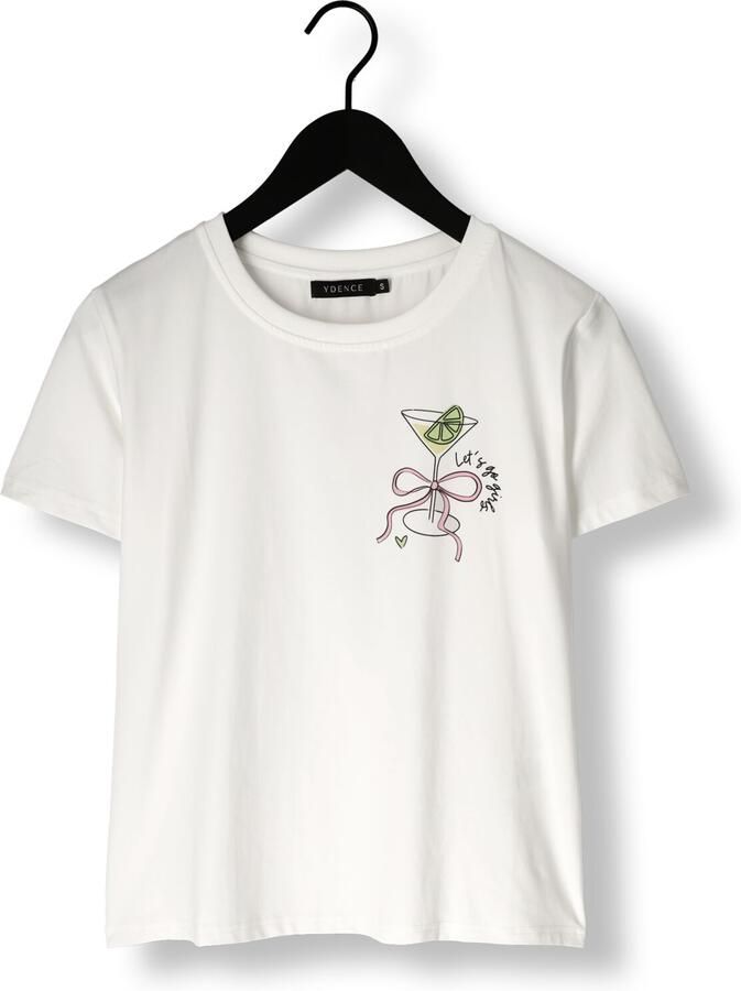 YDENCE Dames Tops & T-shirts T-shirt Let's Go Girls Wit