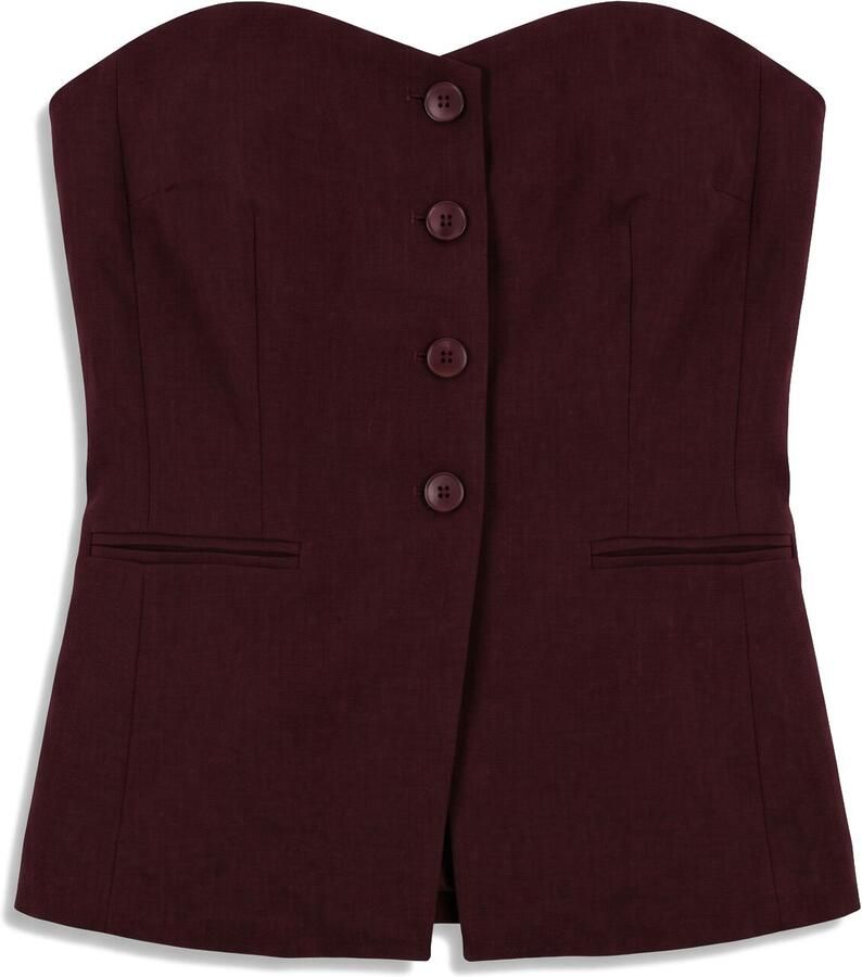 YDENCE Dames Tops & T-shirts Top Asher Bordeaux - Foto 2