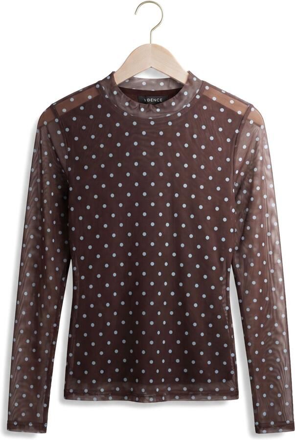 YDENCE Dames Tops & T-shirts Top Bailey Bruin - Foto 4