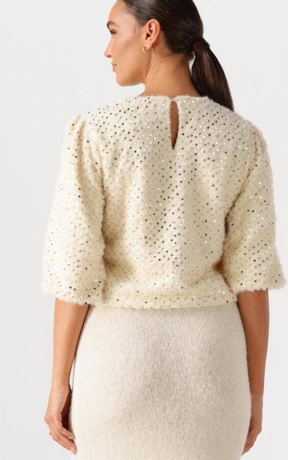 YDENCE Dames Tops & T-shirts Top Chelsey Creme - Foto 4