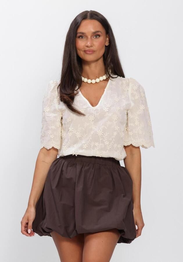 YDENCE Dames Tops & T-shirts Top Florence Gebroken Wit