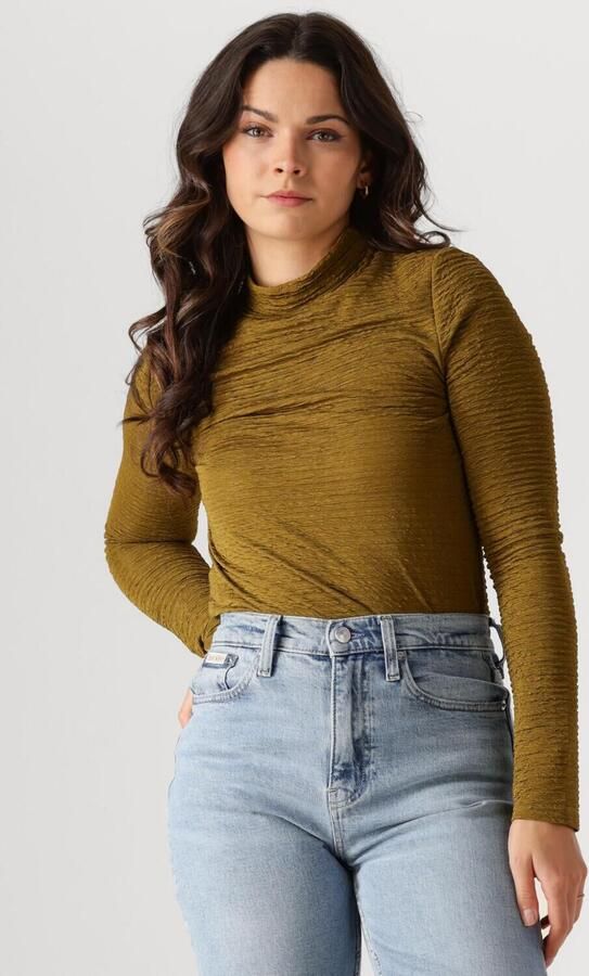 YDENCE Dames Tops & T-shirts Top Griffin Groen - Foto 4